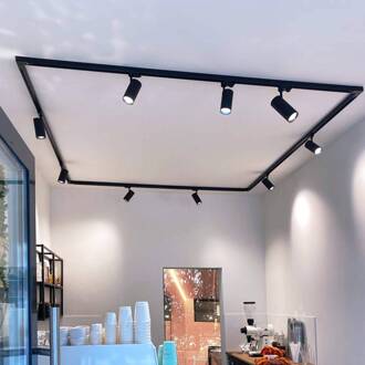 LED-railspot Lucea 3-fasen 15W zwart zwart (RAL 9005)