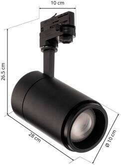 LED railspot Nanna, 3000K, zwart, DALI zwart (RAL 9005)