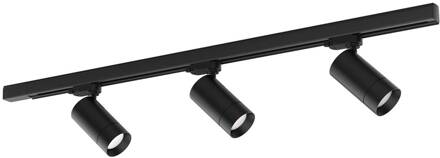 LED railsysteem Moove, zwart, 3-lamps