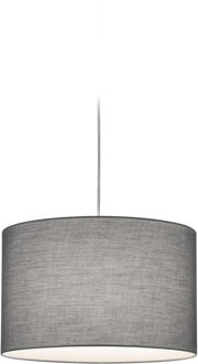 LED Railverlichting - Hanglamp - Trion Dual Hotia - 2 Fase - E27 Fitting - Rond - Mat Grijs - Aluminium