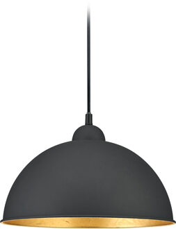 LED Railverlichting - Hanglamp - Trion Dual Jin - 2 Fase - E27 Fitting - Rond - Mat Zwart - Aluminium