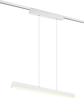 LED Railverlichting - Hanglamp - Trion Dual Parola Up and Down - 2 Fase - 29W - Warm Wit 3000K - Dimbaar - Rechthoek - Mat Wit - Aluminium