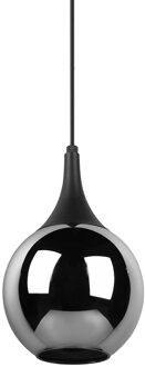 LED Railverlichting - Hanglamp - Trion Dual Yulo - 2 Fase - E14 Fitting - Rond - Mat Zwart - Glas