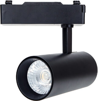 LED Railverlichting - Track Spot - Aigi - 1 Fase - 24W - Natuurlijk Wit 4000K - Rond - Zwart