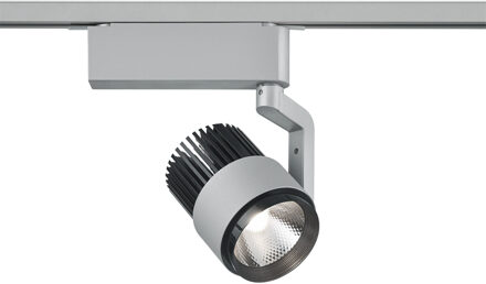 LED Railverlichting - Track Spot - Trion Dual Radina - 2 Fase - 15W - Aanpasbare Kleur - Dimbaar - Rond - Mat Titaan - Aluminium Warm wit;Natuurlijk wit