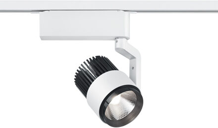 LED Railverlichting - Track Spot - Trion Dual Radina - 2 Fase - 15W - Aanpasbare Kleur - Dimbaar - Rond - Mat Wit - Aluminium Warm wit;Natuurlijk wit