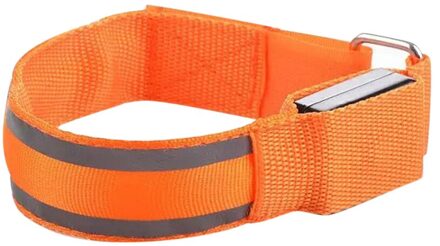 Led Reflecterende Licht Arm Armband Strap Veiligheid Riem Voor Night Running Fietsen Hand Strap Polsbandje Pols Armbanden #30 oranje