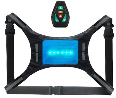LED Reflective Vest USB Rechargeable Remote Control Turn Signal Light Vest Bicycle Warning Vest