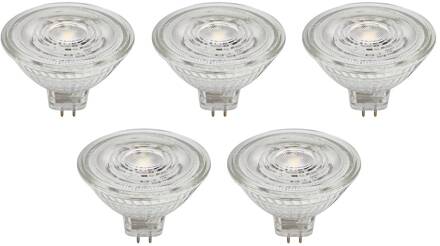 LED reflectorlamp GU5.3 4.3W 345lm 36° helder 830 set van 5 duidelijk