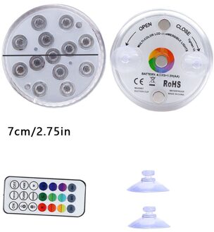 Led Rgb Submersible Licht Waterdicht Aquarium Licht Onderwater Afstandsbediening Led Lamp Tuin Party Zwembad Versieren Lamp 1stk 7cm