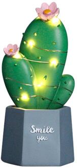 Led Romantische Tafellamp 3D Cactus Groen Roze Lamp Verlichting Night Lights Voor Baby Slaapkamer Decoratie Luminaria Kamer Decor