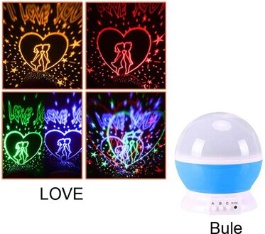 Led Roterende Nacht Lamp Sterrenhemel Star Master Kinderen Slaap Romantische Led Nachtlampje Usb Batterij Projector Lamp Slaapkamer Love-maan ster