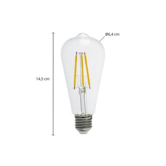 LED rustiek lamp, E27 3,8W, helder, 2700K, 806lm