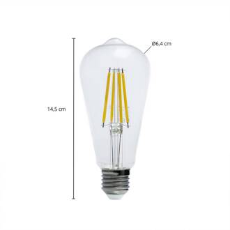LED rustiek lamp, E27 3,8W, helder, 3000K, 806lm