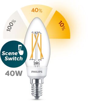 LED SceneSwitch filament kaars lamp - E14 5W 470lm 2200K+2500K+2700K 230...