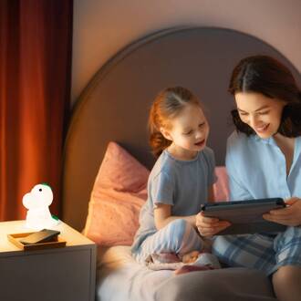 LED schemerlamp Dinosauro, Dino, wit, RGB, dimbaar