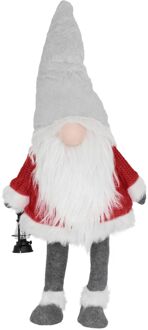 LED Secret Santa Figuur 80 cm Rood/Grijs gemaakt van Plastic en Polyester