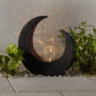 LED sfeerlamp Adem, roestbruin, glas, 31 cm roestbruin, helder