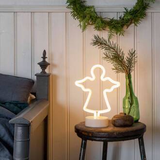 LED sfeerlamp silhouet engel wit