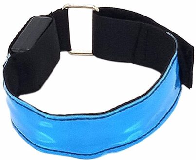 Led Slap Armband Lights Glow Band Strap Voor Hardlopen Fietsen Jogging 4-Pack Lichtgevende Armband Band Outdoor Fitness Sport band Blauw