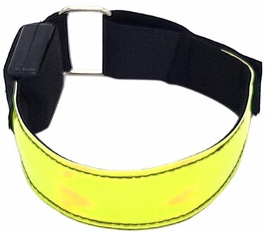 Led Slap Armband Lights Glow Band Strap Voor Hardlopen Fietsen Jogging 4-Pack Lichtgevende Armband Band Outdoor Fitness Sport band Geel