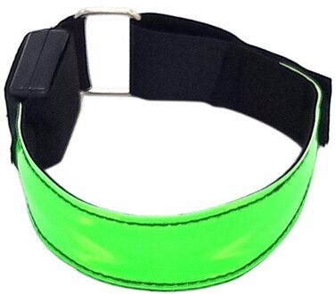 Led Slap Armband Lights Glow Band Strap Voor Hardlopen Fietsen Jogging 4-Pack Lichtgevende Armband Band Outdoor Fitness Sport band groen