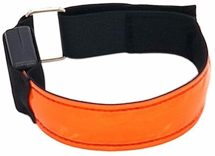 Led Slap Armband Lights Glow Band Strap Voor Hardlopen Fietsen Jogging 4-Pack Lichtgevende Armband Band Outdoor Fitness Sport band Oranje