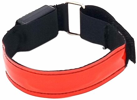 Led Slap Armband Lights Glow Band Strap Voor Hardlopen Fietsen Jogging 4-Pack Lichtgevende Armband Band Outdoor Fitness Sport band Rood