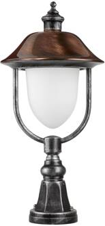 LED sokkellamp 1157LED, aluminium, 3.000 K zwart-zilver, koper, opaal