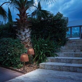 LED sokkellamp Atticus, hoogte 40 cm, grafietbruin/bruin grafietbruin, bruin