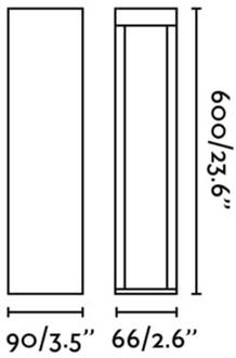 LED sokkellamp Cerler, antraciet, 60 cm, metaal, IP65, CCT donkergrijs