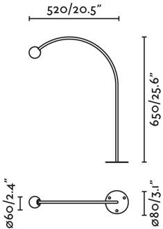 LED sokkellamp Cuca, zwart, roestvrij staal/glas, hoogte 65 cm zwart, opaal