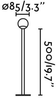 LED sokkellamp Cuca, zwart, roestvrij staal, IP65, hoogte 50 cm zwart, opaal