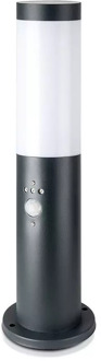 LED Sokkellamp Dally S Antraciet Incl. Bewegingssensor en schemerschakelaar E27 Fitting IP44 45 cm Staande buitenlamp vloerlamp buiten LED