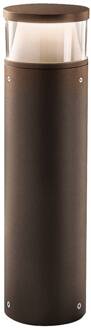 LED sokkellamp Dan, bruin, aluminium, kunststof