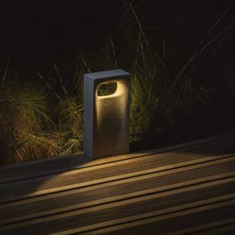LED sokkellamp Glint, 3000K, 40 cm,  grijs, beton, IP55 cementkleurig