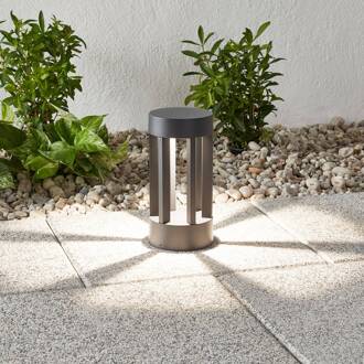 LED sokkellamp Jordis, 22 cm, antraciet, aluminium