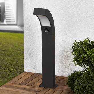 LED sokkellamp Lennik, sensor, 60 cm, antraciet grafietgrijs, wit transparant