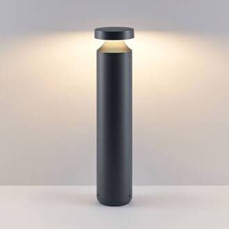 LED sokkellamp Mona, Ø 10 cm, aluminium, hoogte 45 cm zwart