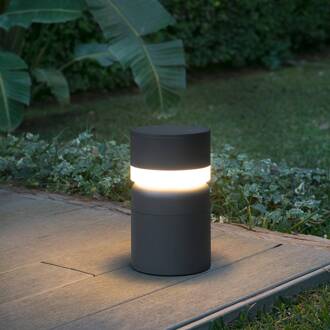 LED sokkellamp Sete, donkergrijs donkergrijs, wit