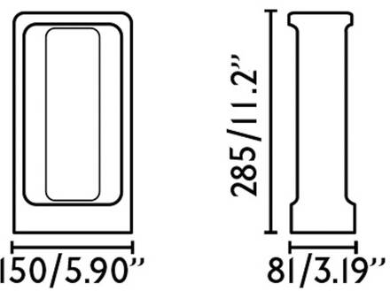 LED sokkellamp Totem, grijs, beton, hoogte 28,5 cm