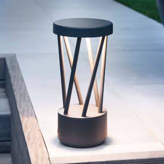 LED sokkellamp Twist antraciet