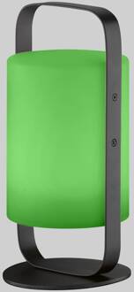 LED solar-accu-tafellamp Casoli, hoogte 25 cm zwart, wit