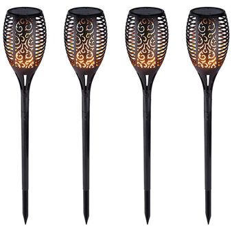 Led Solar Flame Lights Outdoor 12 Led Solar Tuin Licht Flickering Flame Zaklampen Lamp Voor Binnentuin Balkon 4stk