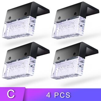 Led Solar Lamp Tuinverlichting Outdoor Waterdichte Solar Zonlicht Rgb Licht Gradiënt Tuin Decor Trap Hek Lamp Voor Patio Yard 4 stk