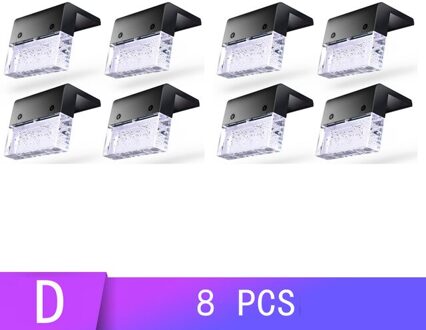 Led Solar Lamp Tuinverlichting Outdoor Waterdichte Solar Zonlicht Rgb Licht Gradiënt Tuin Decor Trap Hek Lamp Voor Patio Yard 8 stk