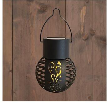 LED Solar lantaarn zwart 9x7cm