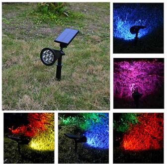 Led Solar Light Abs Waterdichte IP65 7 Led Kleur Veranderen Zonne-energie Tuin Lamp Spotlight Gazon Landschap Outdoor Kerst Decor