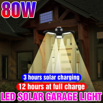 LED Solar Light Sensor Garage Lighting Bulb Waterproof 5V Pendant Lights LED Deformable Lamp 60W 80W Indoor Folding Ceiling Lamp
