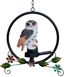 Led Solar Power Uil Opknoping Lampen Powered Pathway Waterdicht Lichten Decoratieve Outdoor Gazon Yard Tuin Decoratieve Licht zwart